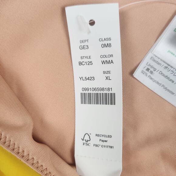 NWT J. Crew Bikini Bottom Size XL Curved-Waist Cheeky Yellow - Picture 8 of 12